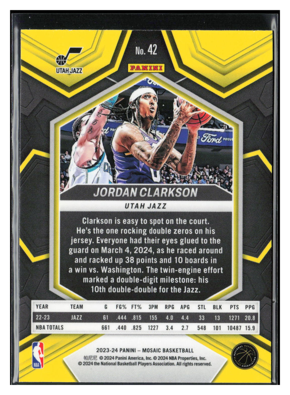 2023-24 Panini Mosaic #42 Jordan Clarkson