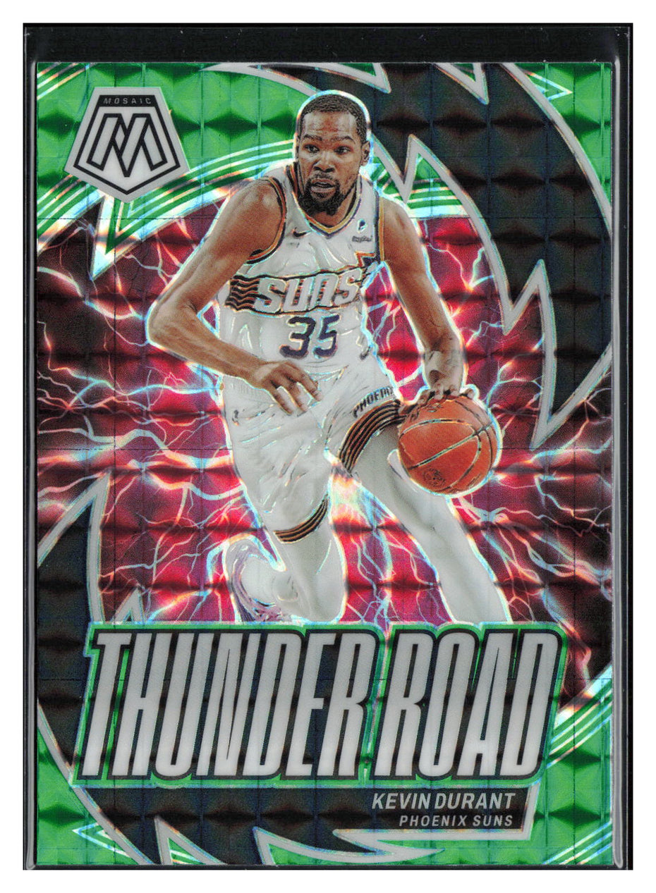 2023-24 Panini Mosaic #17 Kevin Durant Thunder Road Mosaic Green