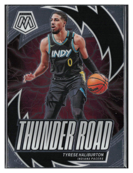 2023-24 Panini Mosaic #18 Tyrese Haliburton Thunder Road