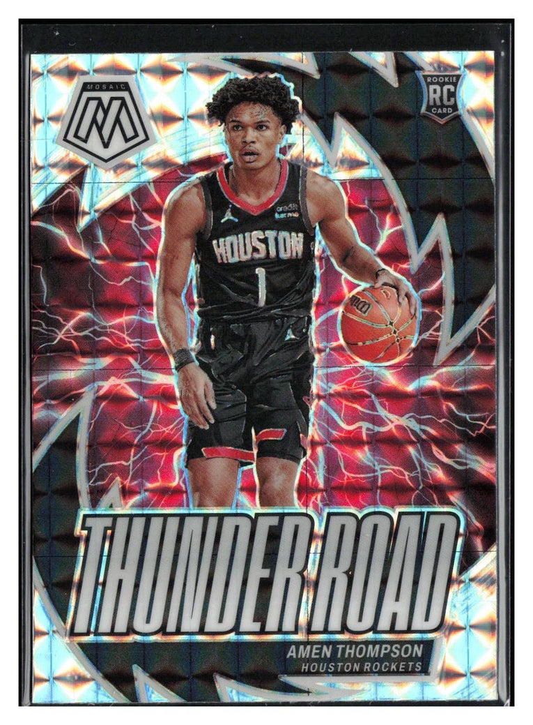 2023-24 Panini Mosaic #12 Amen Thompson Thunder Road Mosaic