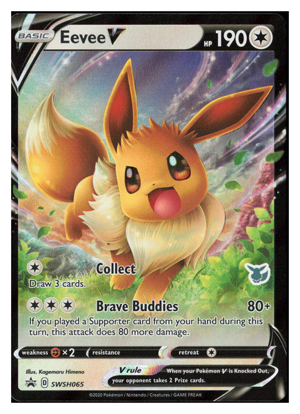 Battle Academy 2022 #SWSH065 Eevee V (Eevee Stamped)