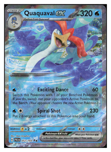 
SV02: Paldea Evolved #052/193 Quaquaval ex