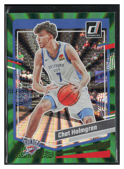 2023-24 Donruss #123 Chet Holmgren Green Laser Holo