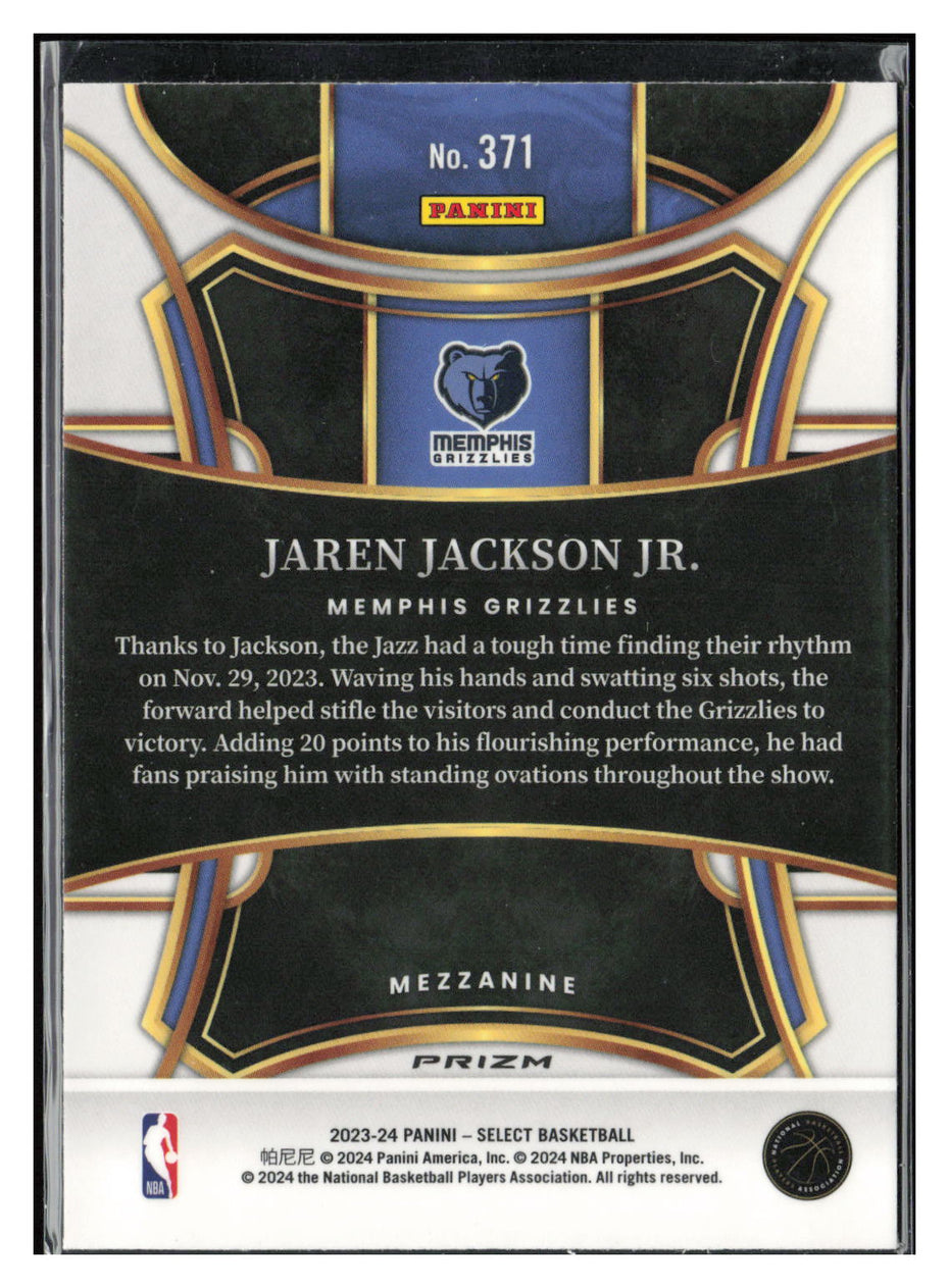 2023-24 Panini Select #371 Jaren Jackson Jr. Blue Cracked Ice Prizms