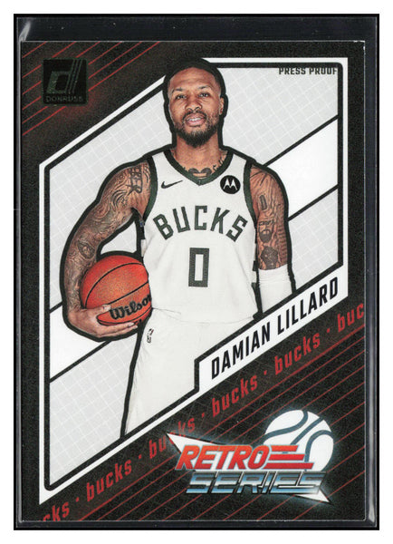 2023-24 Donruss #19 Damian Lillard Retro Series Press Proof