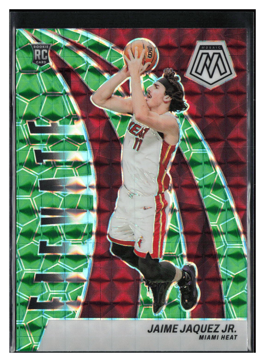 2023-24 Panini Mosaic #21 Jaime Jaquez Jr. Elevate Mosaic Green