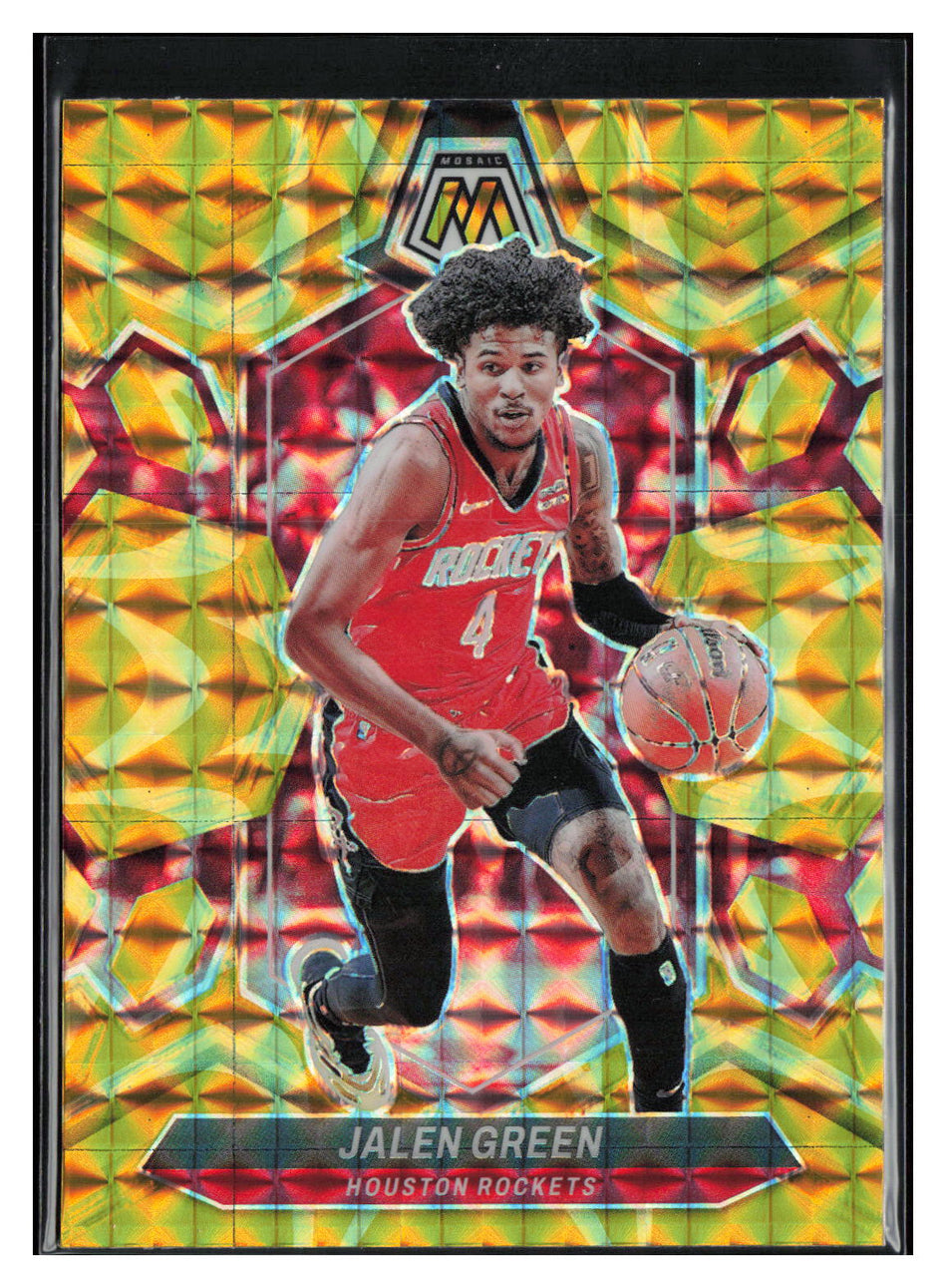 2023-24 Panini Mosaic #51 Jalen Green Reactive Yellow