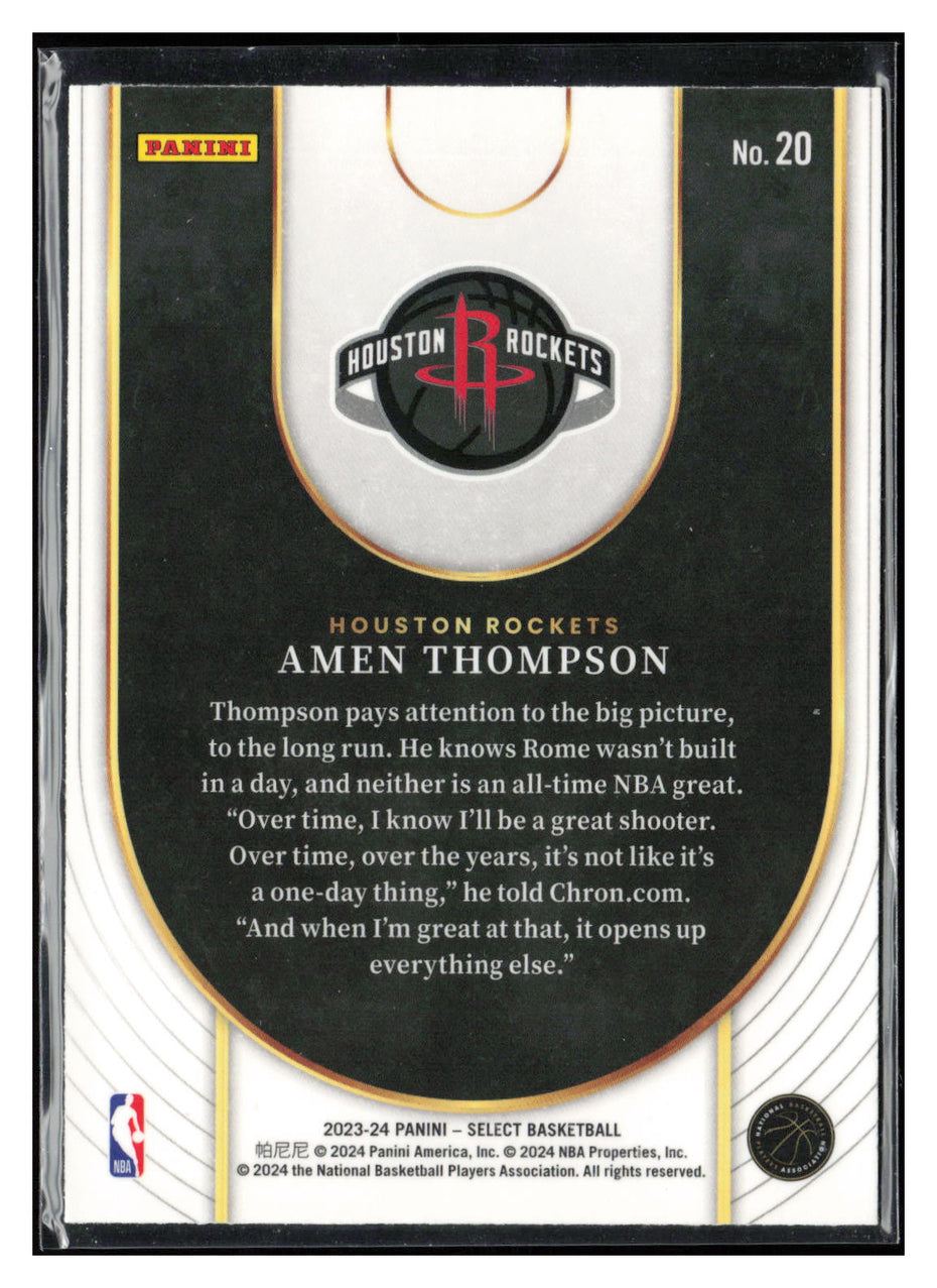 2023-24 Panini Select #20 Amen Thompson Neon Icon