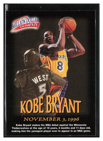 1997-98 Fleer #31 Kobe Bryant Million Dollar Moments