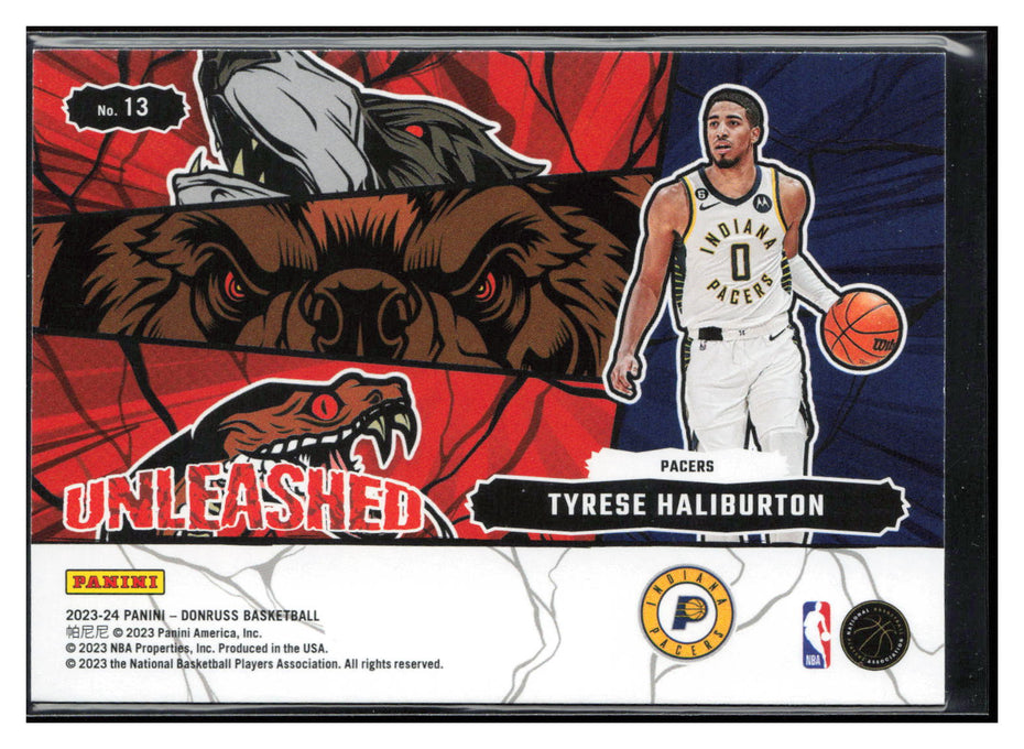 2023-24 Donruss #13 Tyrese Haliburton Unleashed Press Proof