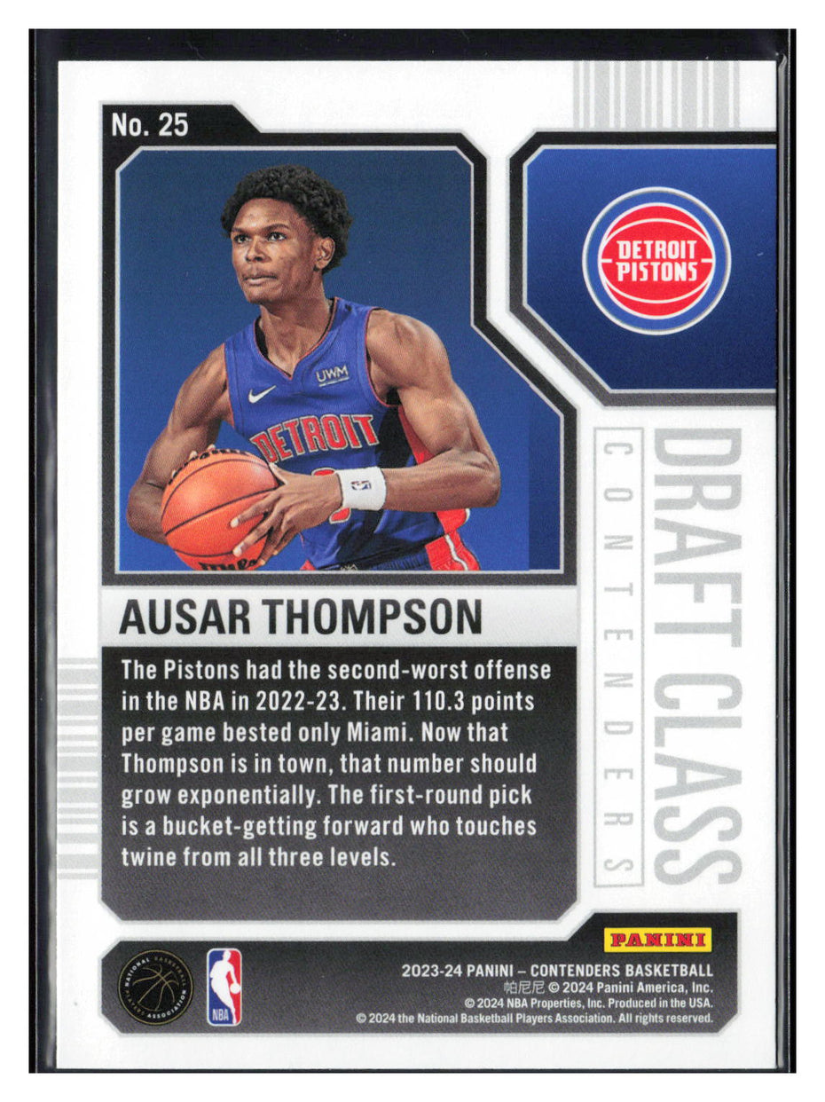 2023-24 Panini Contenders #25 Ausar Thompson 2023 Draft Class Contenders