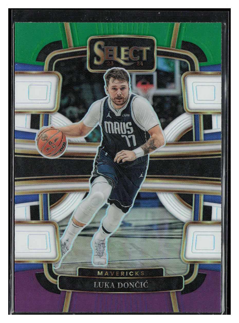 2023-24 Panini Select #51 Luka Doncic Green White Purple Prizms