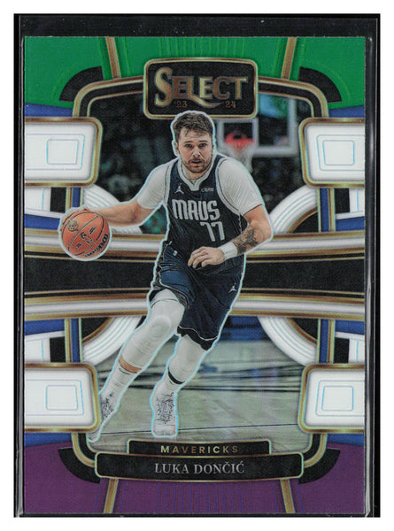 2023-24 Panini Select #51 Luka Doncic Green White Purple Prizms