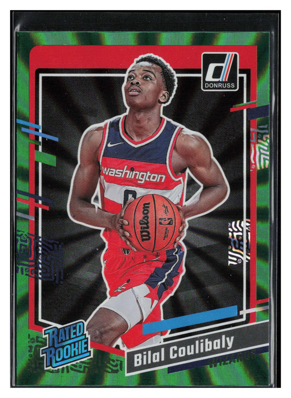 2023-24 Donruss #225 Bilal Coulibaly Green Laser Holo