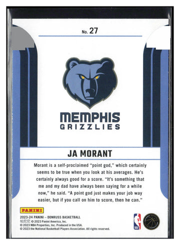 
2023-24 Donruss #27 Ja Morant Franchise Features