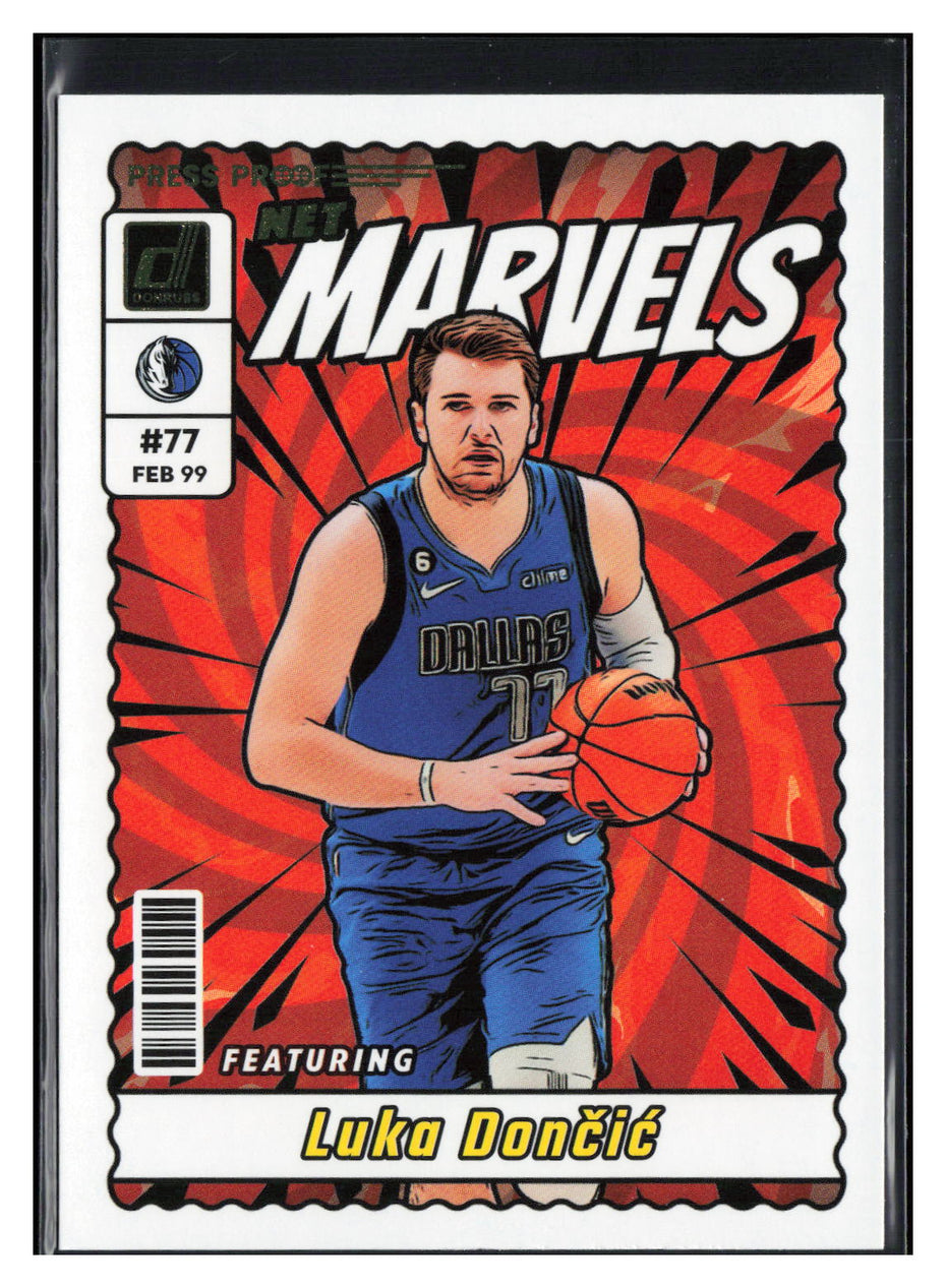 2023-24 Donruss #7 Luka Doncic Net Marvels Press Proof