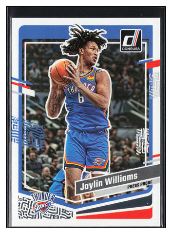 2023-24 Donruss #178 Jaylin Williams Silver Press Proof