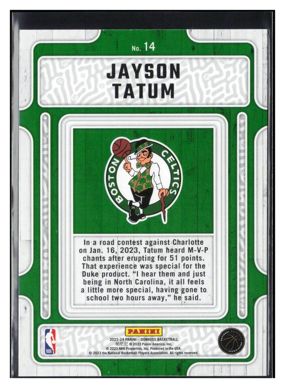 2023-24 Donruss #14 Jayson Tatum Hardwood Masters