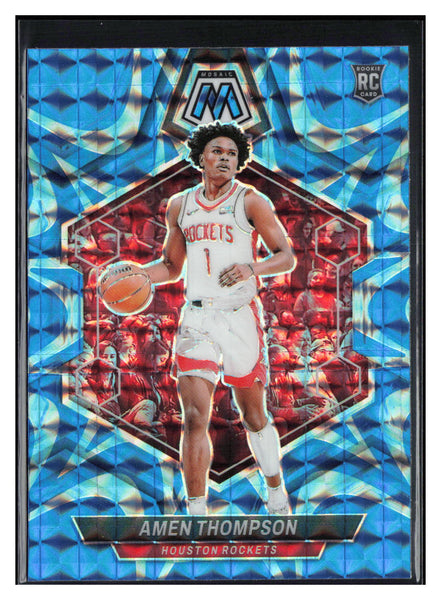 2023-24 Panini Mosaic #230 Amen Thompson Reactive Blue