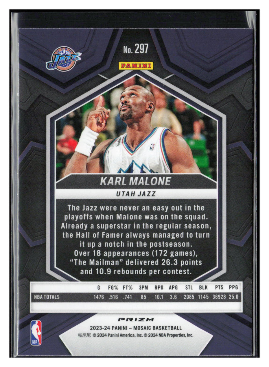 2023-24 Panini Mosaic #297 Karl Malone Mosaic