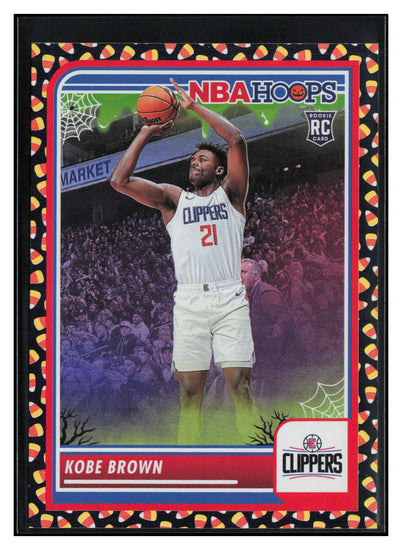 2023-24 Hoops Haunted Hoops #55 Kobe Brown Holo Candy