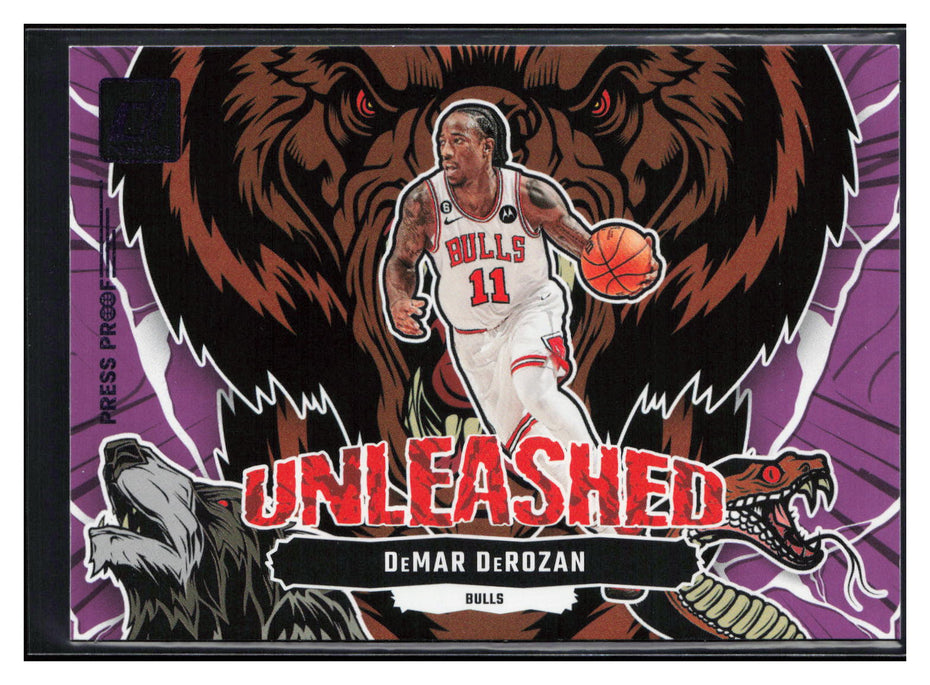 2023-24 Donruss #14 DeMar DeRozan Unleashed Purple Press Proof