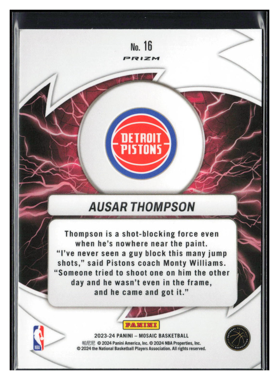 2023-24 Panini Mosaic #16 Ausar Thompson Thunder Road Mosaic Green