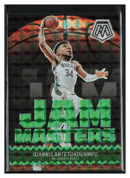 2023-24 Panini Mosaic #18 Giannis Antetokounmpo Jam Masters Mosaic Green