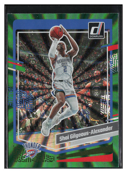 2023-24 Donruss #40 Shai Gilgeous-Alexander Green Laser Holo