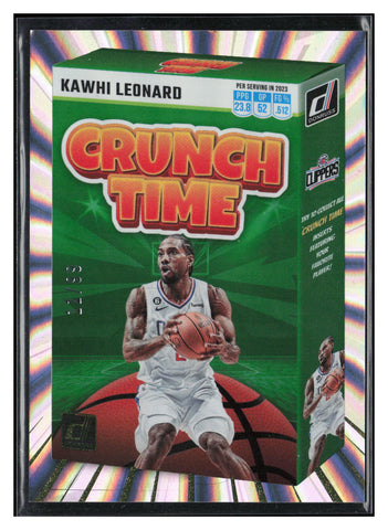 2023-24 Donruss #8 Kawhi Leonard Crunch Time Holo Laser #/99