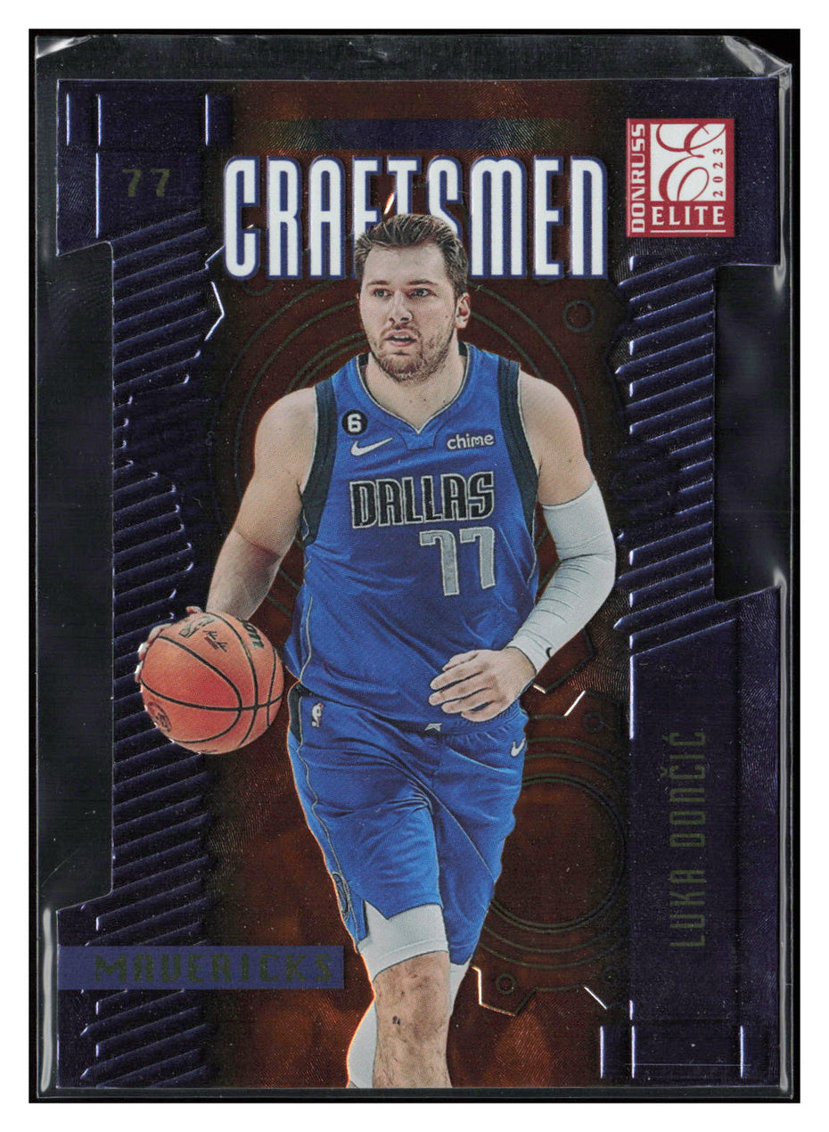 2023-24 Donruss Elite #1 Luka Doncic Craftsmen Orange Die Cut