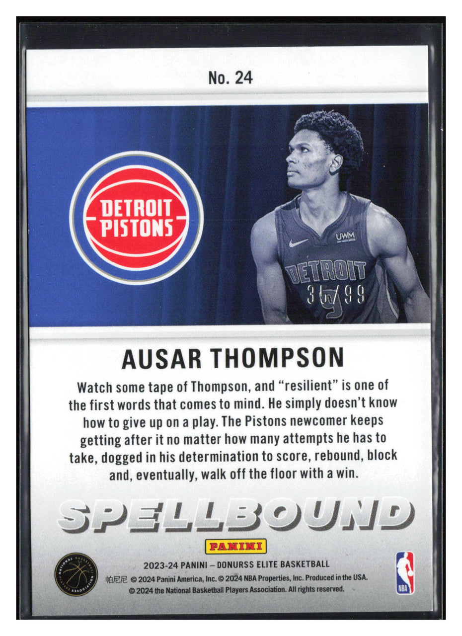 2023-24 Donruss Elite #24 Ausar Thompson Spellbound Blue #/99