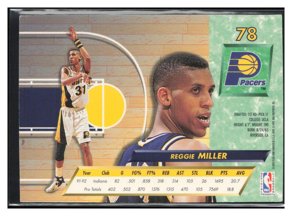 1992-93 Ultra #78 Reggie Miller