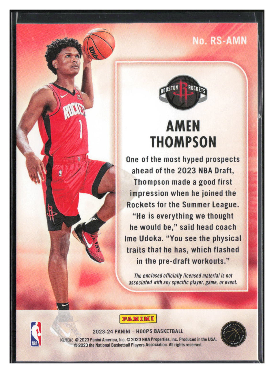 2023-24 Hoops #RS-AMN Amen Thompson Rise n Shine Memorabilia