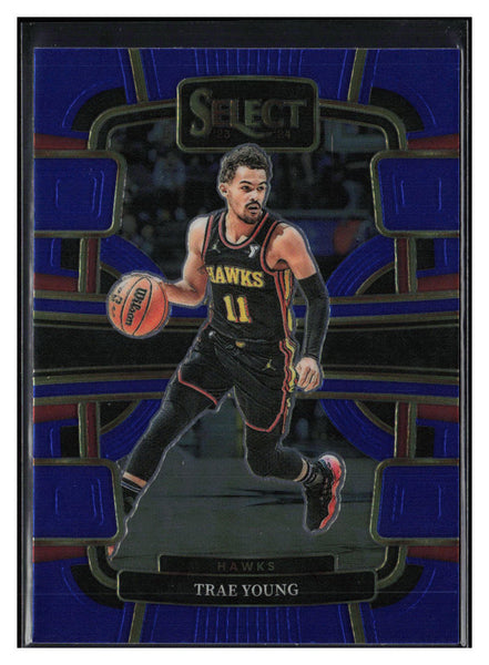 2023-24 Panini Select #43 Trae Young Blue Prizms