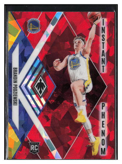 2023-24 Panini Phoenix #21 Brandin Podziemski Instant Phenom Phoenix Red Ice