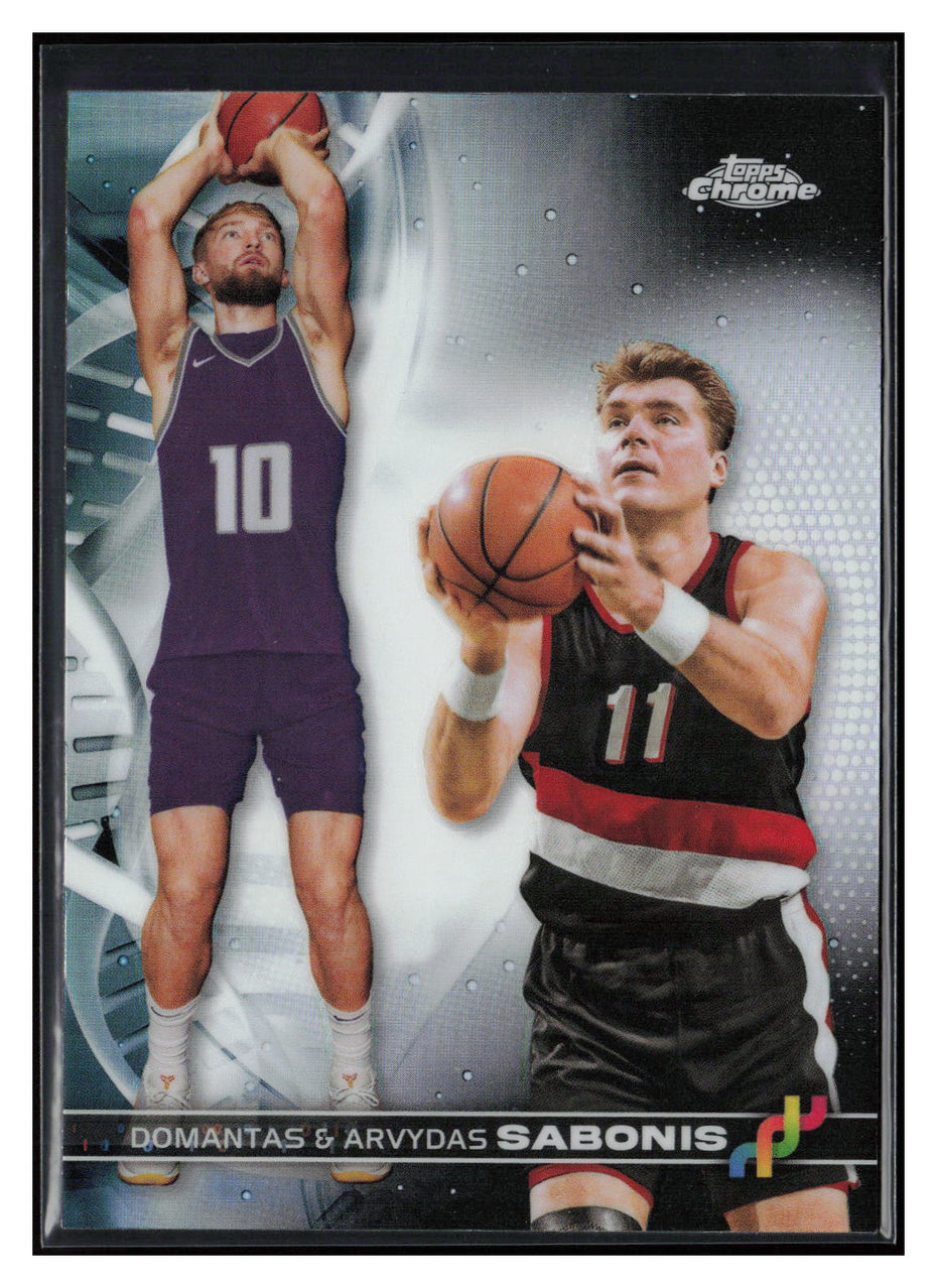 2023-24 Topps Chrome #DNA-4 Domantas Sabonis / Arvydas Sabonis DNA