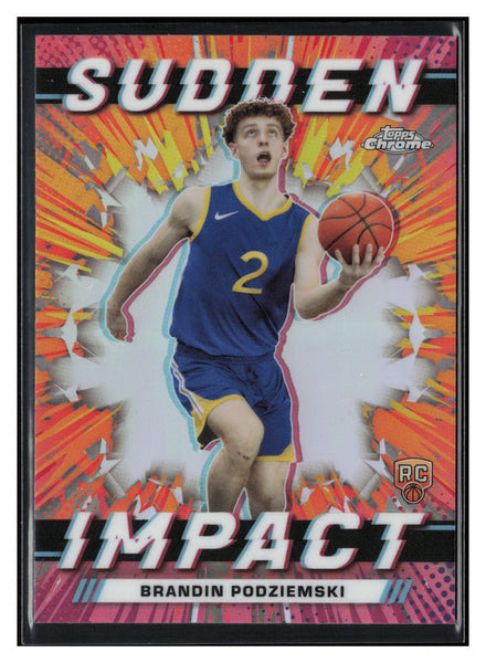 2023-24 Topps Chrome #SI-9 Brandin Podziemski Sudden Impact