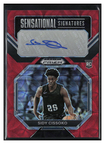 23 Panini Prizm Draft Picks #SS-SCS Sidy Cissoko Sensational Signatures Red #/40