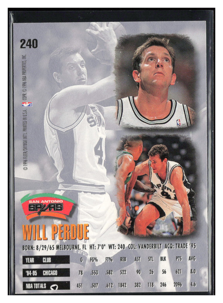 1995-96 Ultra #240 Will Perdue