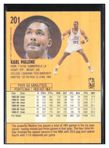 1991-92 Fleer #201 Karl Malone