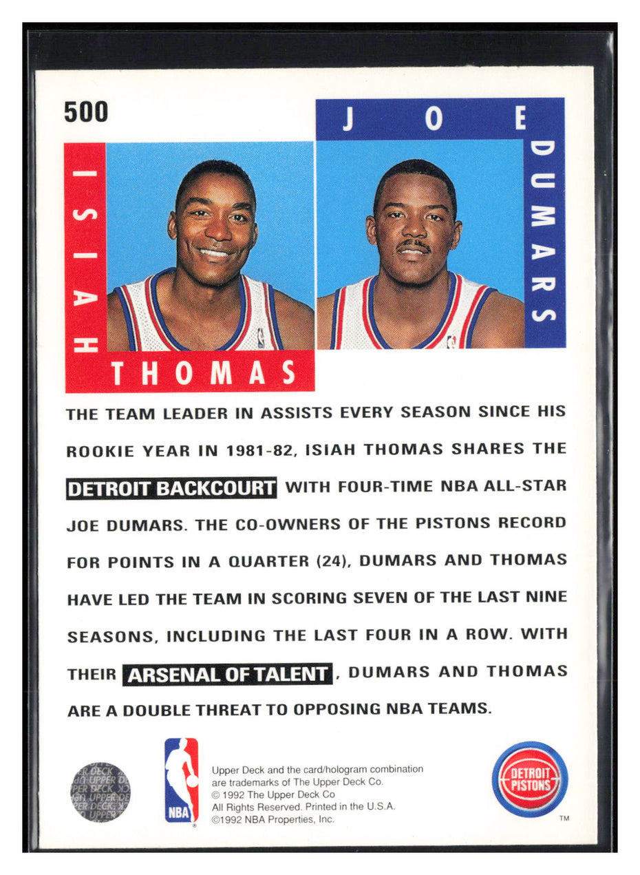 1992-93 Upper Deck #500 Isiah Thomas / Joe Dumars