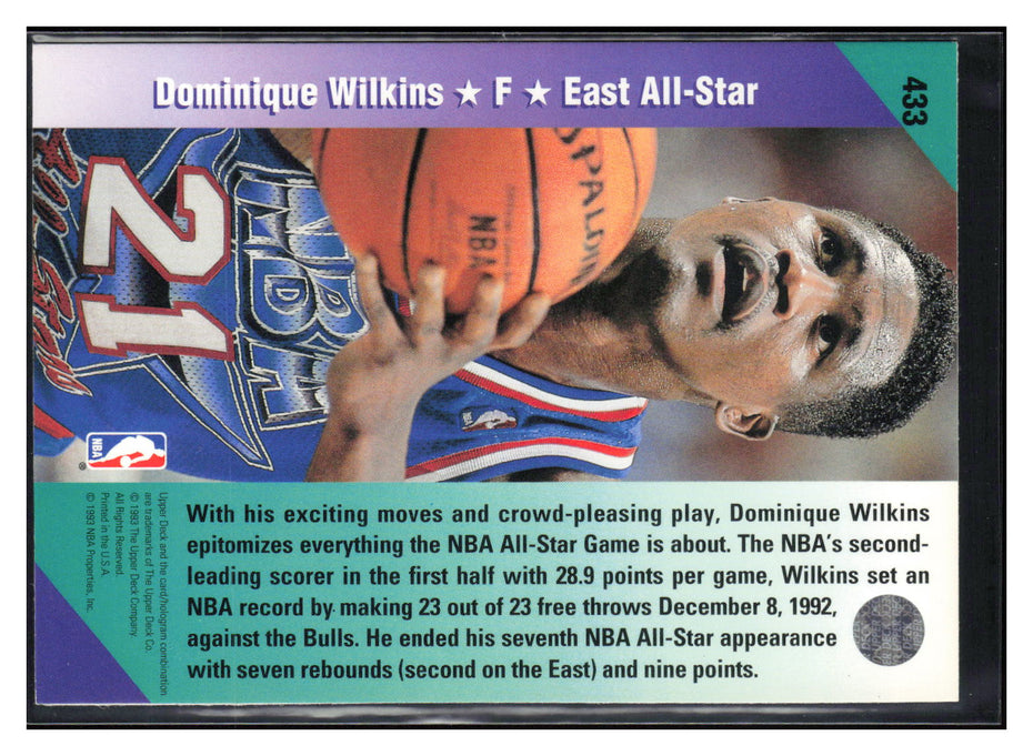 1992-93 Upper Deck #433 Dominique Wilkins