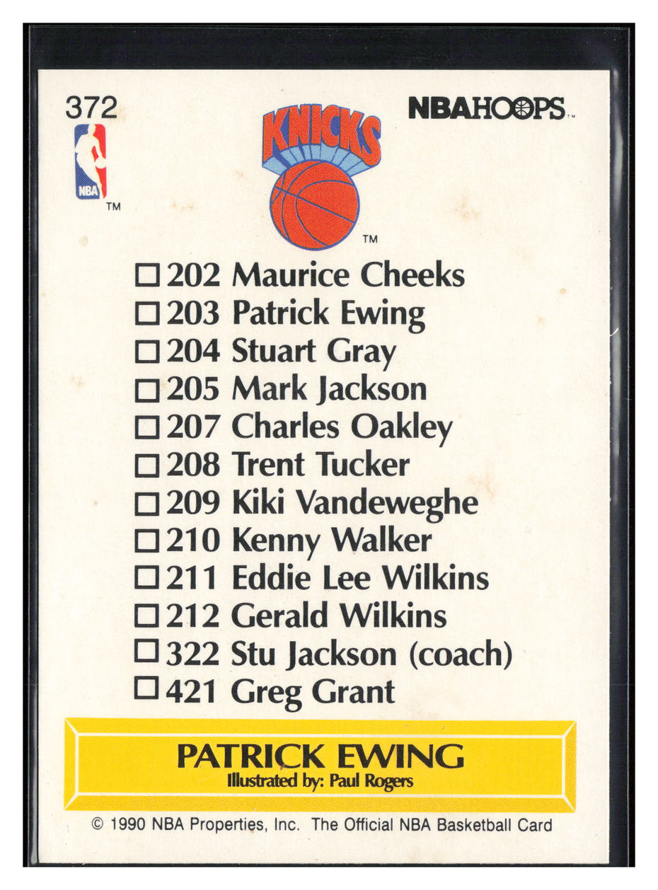 1990-91 Hoops #372 Patrick Ewing