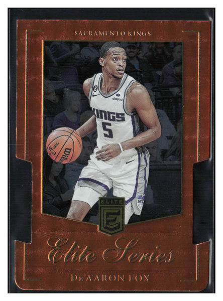 2023-24 Donruss Elite #19 De'Aaron Fox Elite Series Orange Die Cut