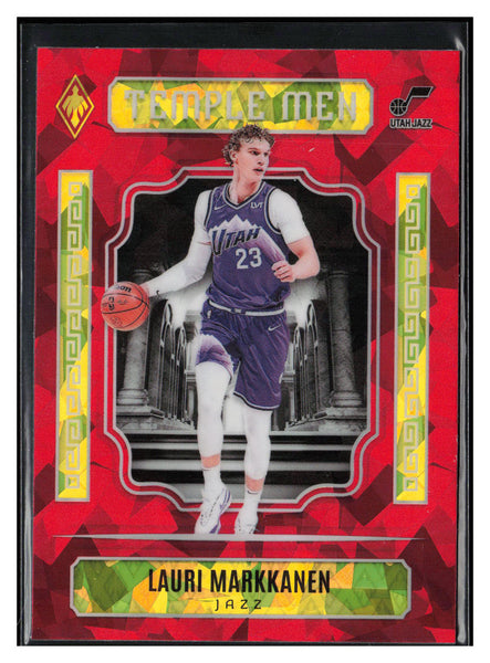 2023-24 Panini Phoenix #24 Lauri Markkanen Temple Men Phoenix Red Ice