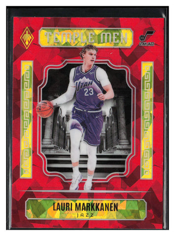 2023-24 Panini Phoenix #24 Lauri Markkanen Temple Men Phoenix Red Ice