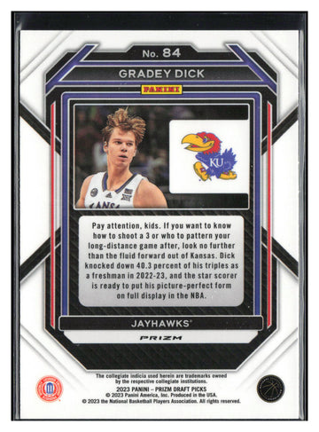 
2023 Panini Prizm Draft Picks #84 Gradey Dick Red Ice