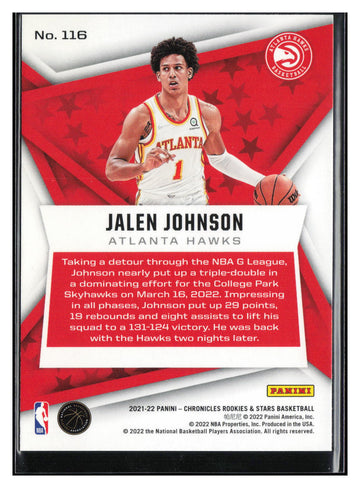 
2021-22 Panini Chronicles #116 Jalen Johnson