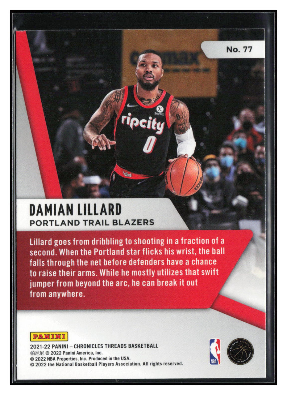 2021-22 Panini Chronicles #77 Damian Lillard